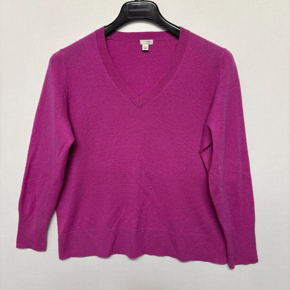 Halogen Women 100% Cashmere Sweater Size 1X V-Neck Pullover C132 -20